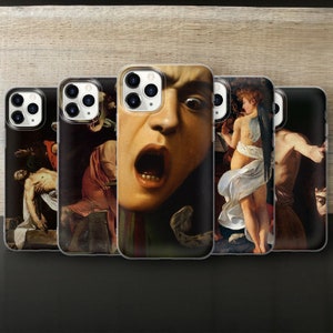 Dipinti di Caravaggio, Arte classica, Davide e Golia, Custodia per telefono Medusa per iPhone 15 Pro, 14 Plus, 13, Samsung S24, S23, Pixel 8 Pro, 7