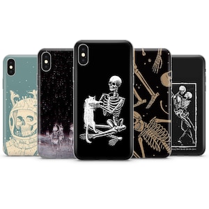 Trippy Skeleton Phone Case, Spooky Skellington phone cover iPhone 15 Pro Max, 14 Plus, 13, 12, 11 & Samsung S24, S23, A54, Pixel 8 Pro, 7