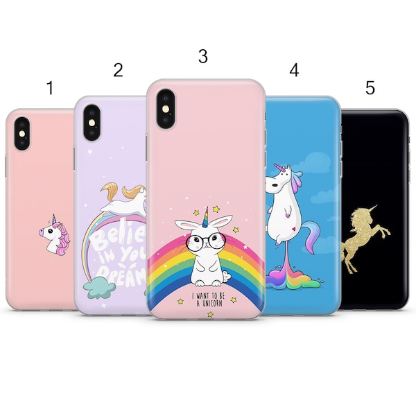 Linda funda de teléfono divertida unicornio para iPhone 15 Pro Max, 14 Plus, 13, 12, 11 y Samsung S24, S23, A54, Pixel 8 Pro, 7