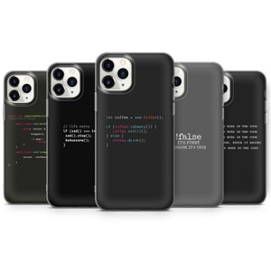 Coder phone case, developer jokes gift idea case cover for iPhone 15 Pro Max, 14 Plus, 13, 12, 11 & Samsung S24, S23, A54, Pixel 8 Pro, 7