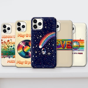 Pride Rainbow, LGBTQ Floral, Free Love, Queer Power, uguaglianza, attivismo custodie cover per iPhone 12, 13, 14, 15, Galaxy S23, S24, altro