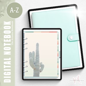 A-Z Digital Notebook - Het Arizona Notebook / BUJO / Digital Planner / Alphabet Planner / Journal / iPad Planner / GoodNotes / Notability