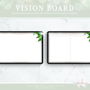 VISION BOARD | Digital Dream Board / Mood Board / Bulletin Board / Digital Planner / Goal Template / iPad Planner / GoodNotes / Notability image 3