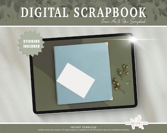 Digital Scrapbook - From Me To You Scrapbook | Photo Album | Notebook | Sketchbook | Study Planner | GoodNotes | Notability | iPad Planner