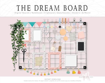 DREAM BOARD | Digital Vision Board / Mood Board / Goal Template / Digital Planner / iPad Planner / GoodNotes / Digital Stickers / Notability