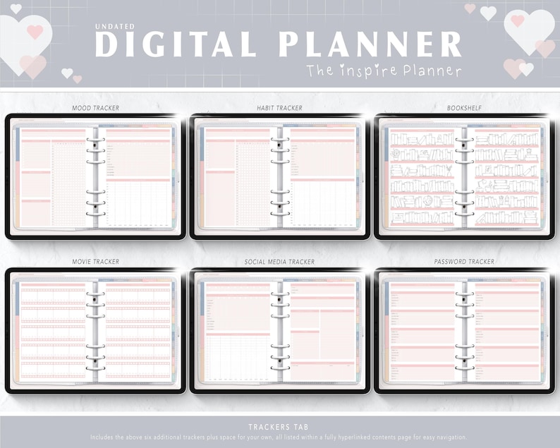 DIGITAL PLANNER | the Inspire Planner | Sunday & Monday Start / Undated ...