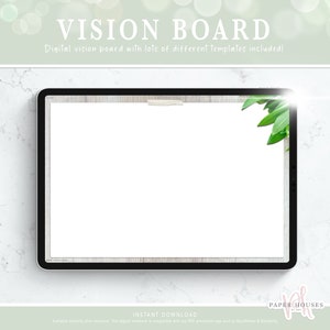 VISION BOARD / Tablero de sueños digital / Tablero de estado de ánimo / Tablón de anuncios / Planificador digital / Plantilla de objetivos / Planificador de iPad / GoodNotes / Notabilidad