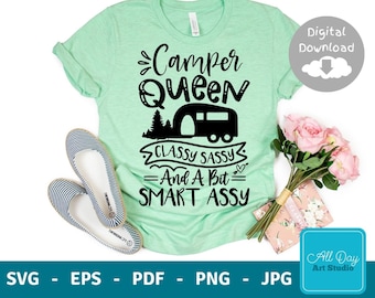 Download Camping Lady Svg Etsy