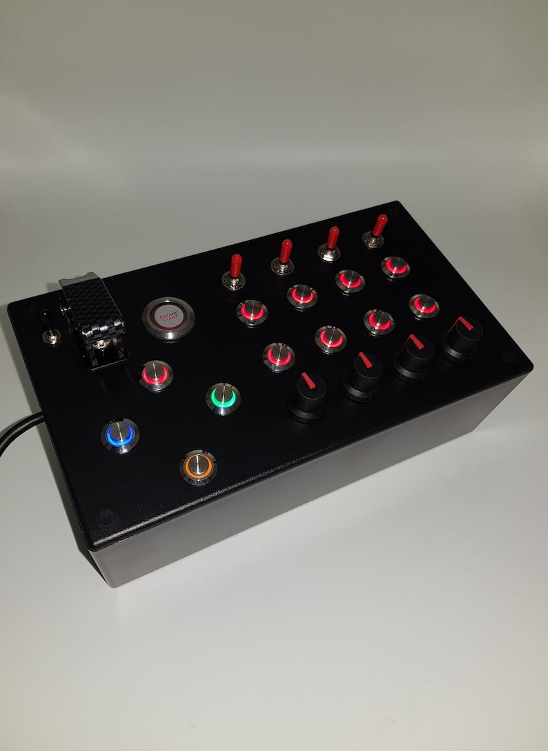 PC USB Button Box 30 Functions Back Lit Red Sim Racing - Etsy