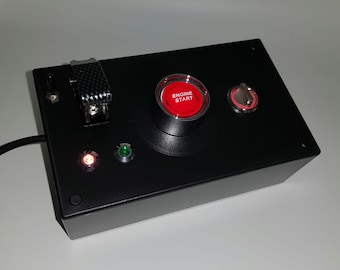 Usb Pc button box 4 functions back-lit red buttons with toggle combined with 2 led
