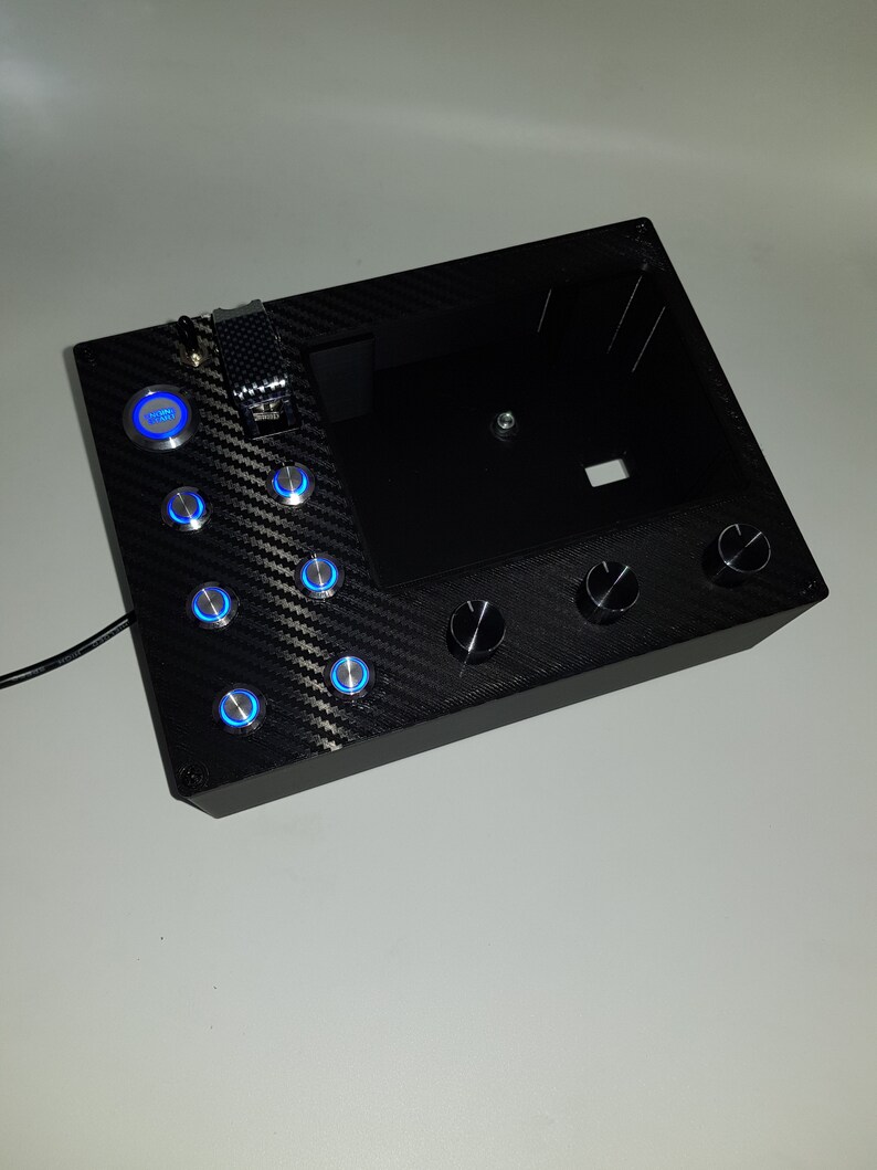 Pc Usb Stream Deck Button Box 17 Functions Back-lit Blue for Simracing ...