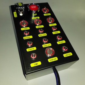 Ps5 Assetto Corsa Competizione Usb Button Box 20 Functions Back-lit RED ...