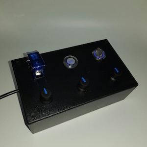 Pc USB button box 13 functions back lit blue for simracing