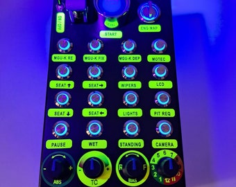 Curasim Controls Sim Racing Button Box | Full-metal RGB Illuminated ...