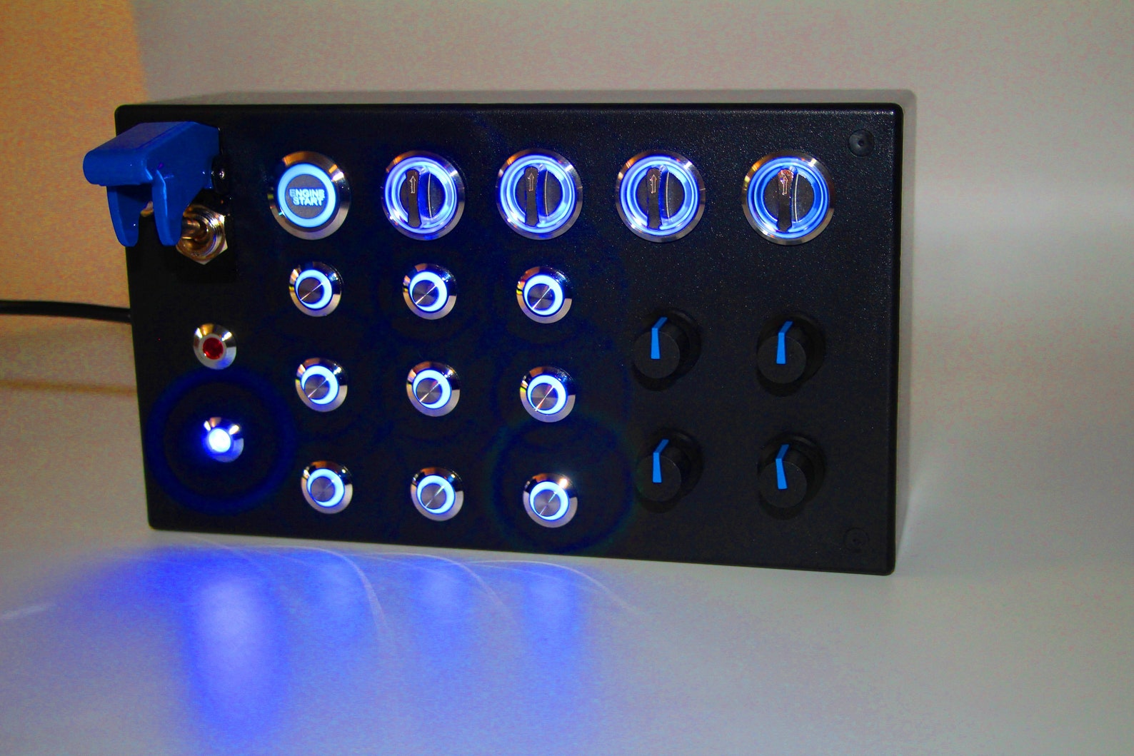 PC USB 31 Functions Button Box for Simracing All Backlit Blue Buttons ...