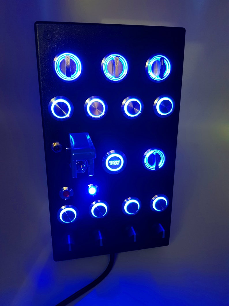 PC USB 30 Functions Button Box With Neon Labels Sheet for Simracing - Etsy