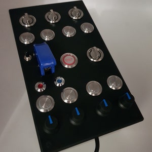 PC USB 30 Functions Button Box With Neon Labels Sheet for Simracing - Etsy