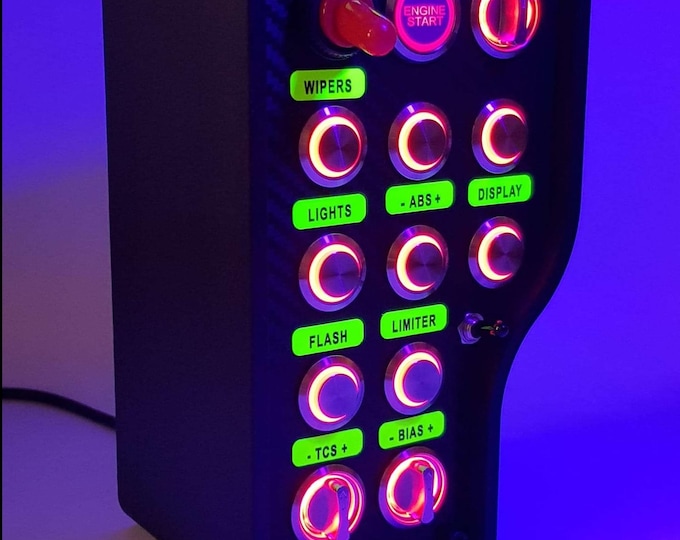 Ps5 Assetto Corsa Competizione Usb Button Box 16 Functions Back-lit RED ...