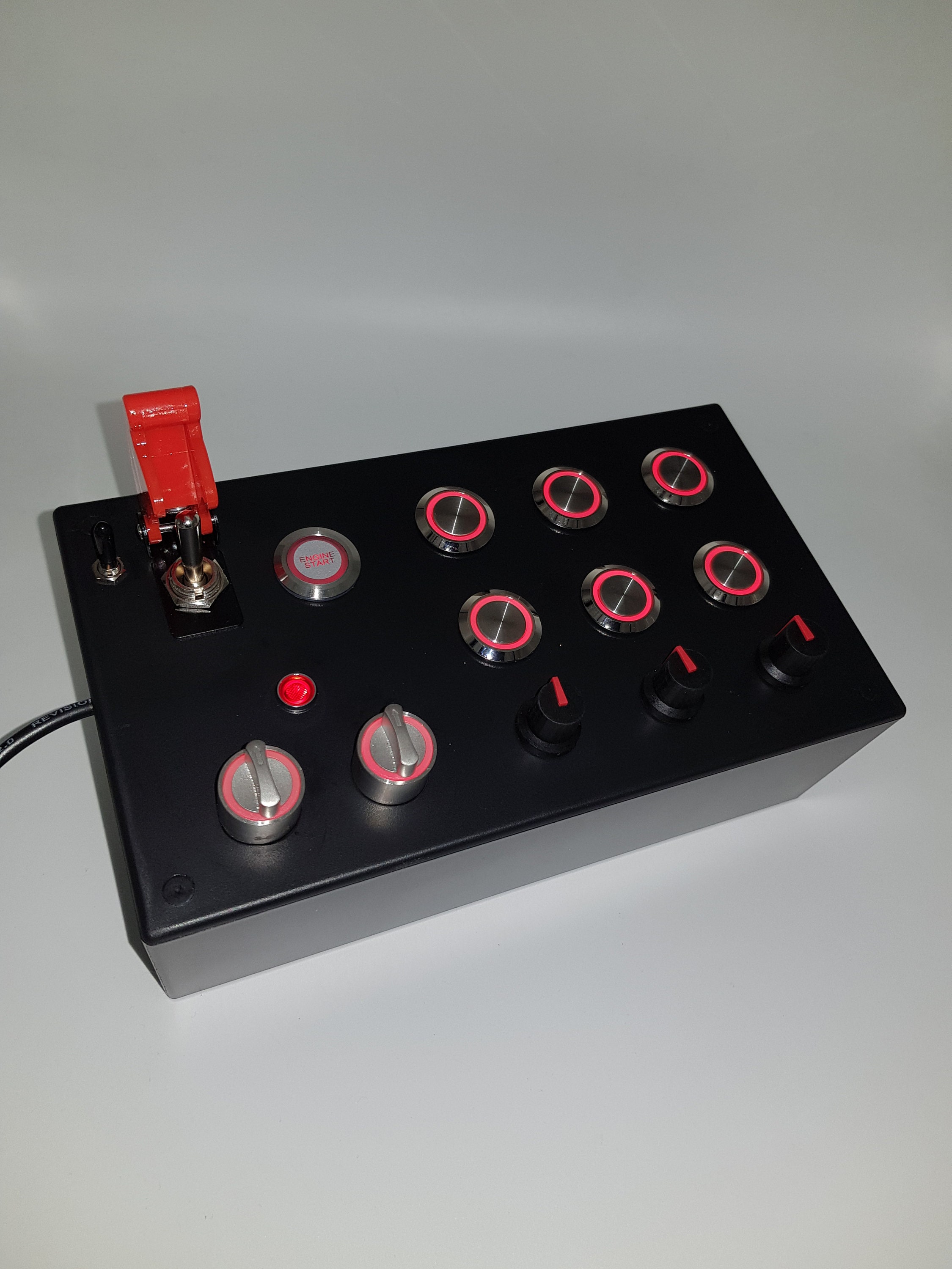 PC USB Button Box 21 Functions Back-lit Red 19mm Metallic - Etsy