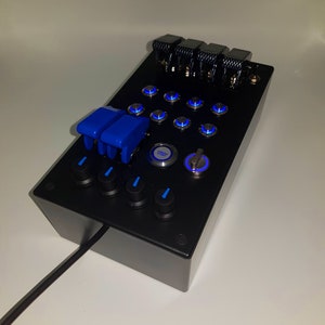 PC USB button Box 29 functions back lit Blue sim racing