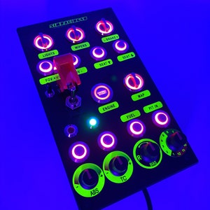 PC USB 30 Functions Button Box With Neon Labels Sheet for Simracing - Etsy
