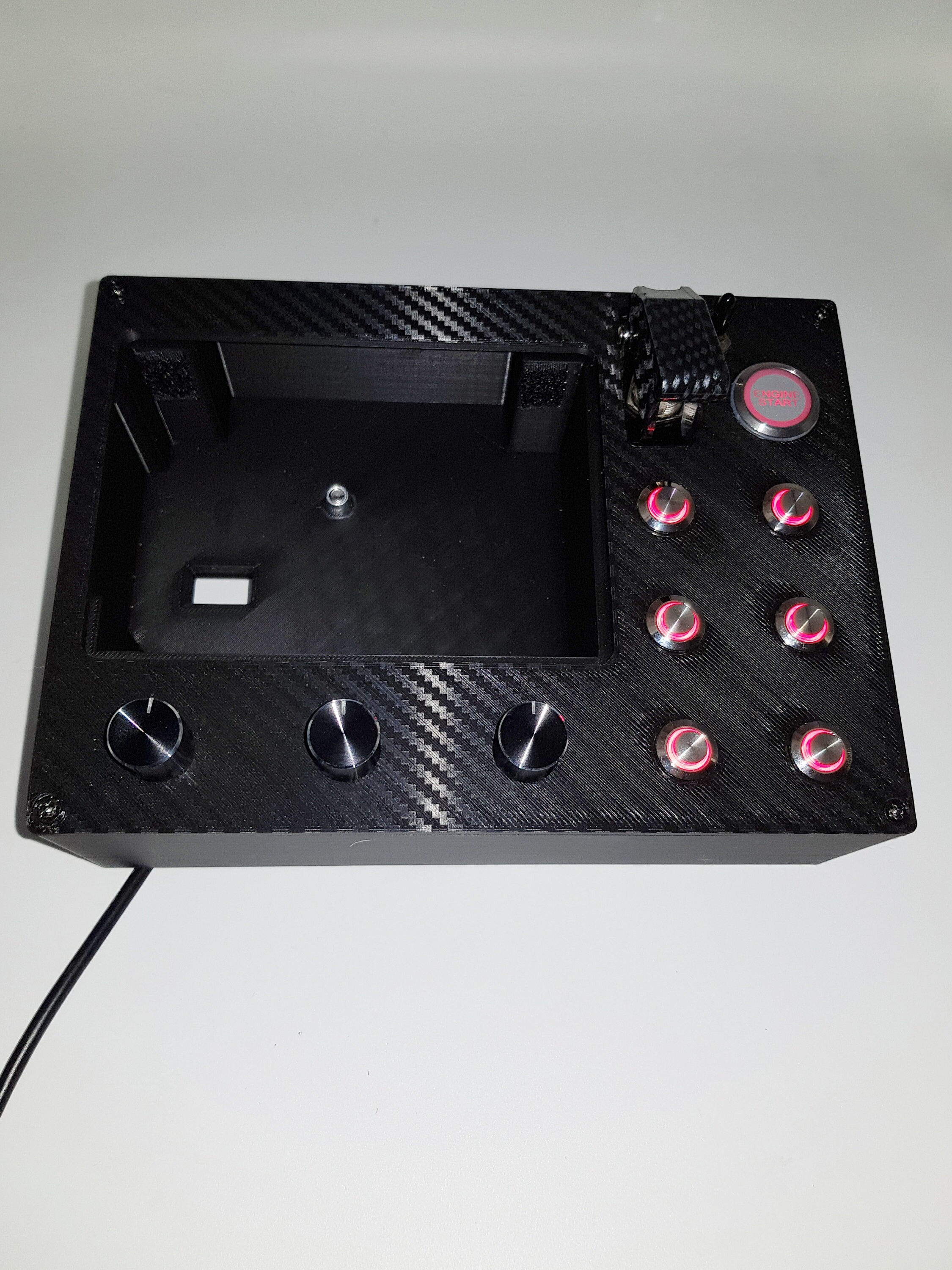 Sim Racer Streamdeck Button Box Pc Usb Stream Deck Button Box 17 Functions Back-lit Red for Simracing ...