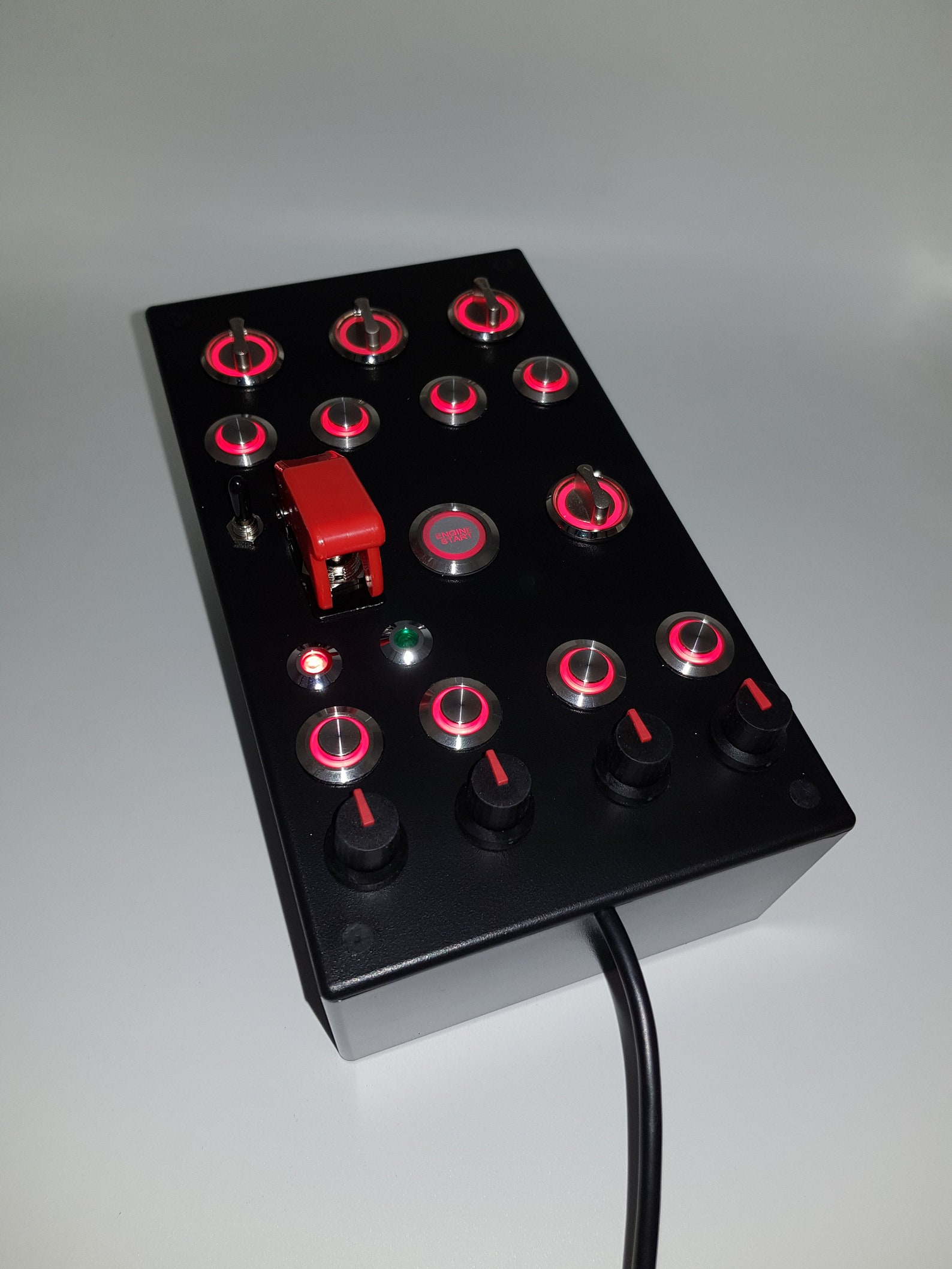 PC USB 30 Functions Button Box With Neon Labels Sheet for Simracing - Etsy