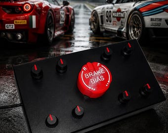 PC usb 9 rotary encoders with RED BBias button box 18 functions simracing