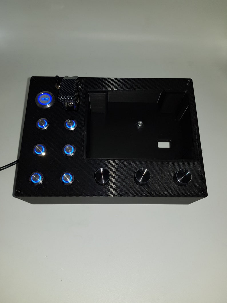 Pc Usb Stream Deck Button Box 17 Functions Back-lit Blue for Simracing ...