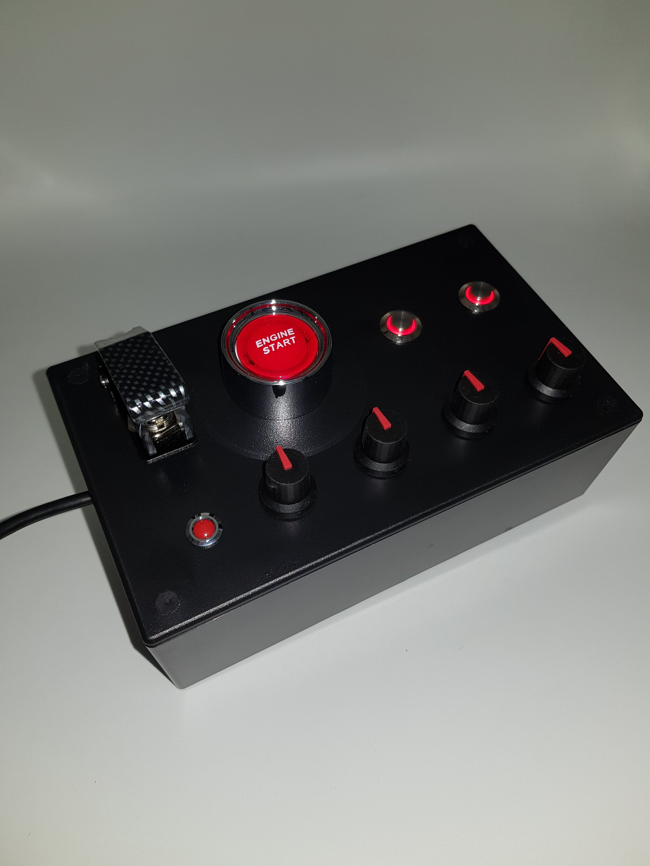 PC Sim Racing Button Box - 12 Function Button, Plug and Play USB, AMPS  Mountable