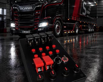PC USB button Box 29 functions with spring return key for Truck Simulation