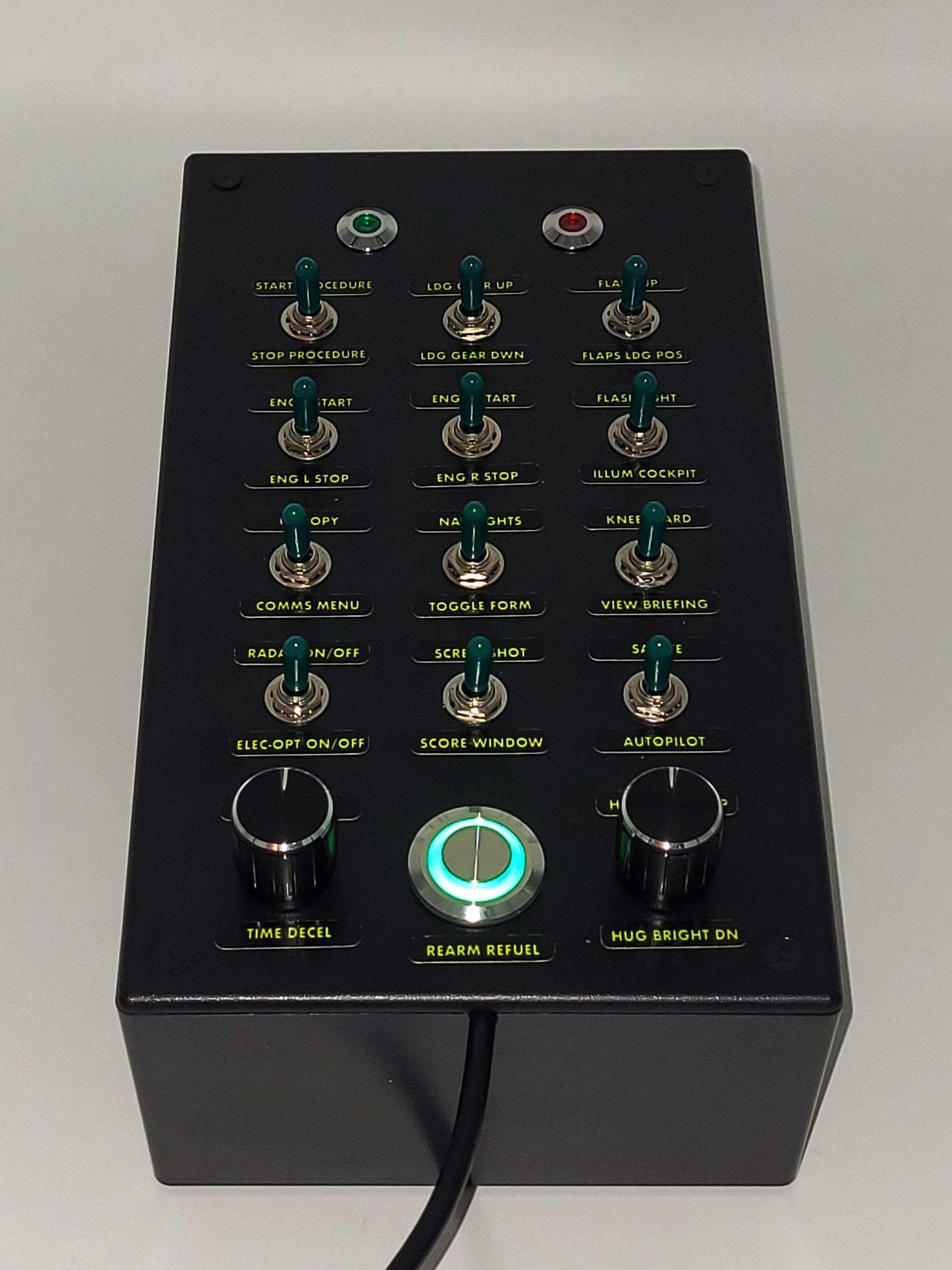 PC USB Button Box 29 Funktionen für DCS inklusive Beschriftungsbogen ...