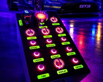 Xbox X Assetto Corsa Competizione usb button box 20 functions back-lit RED Simracing it can be used on F1 2022/23 and Project Cars 2