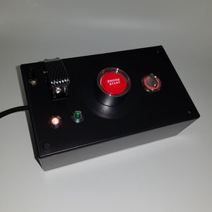 Usb Pc Button Box 4 Functions Back-lit Red Buttons With Toggle