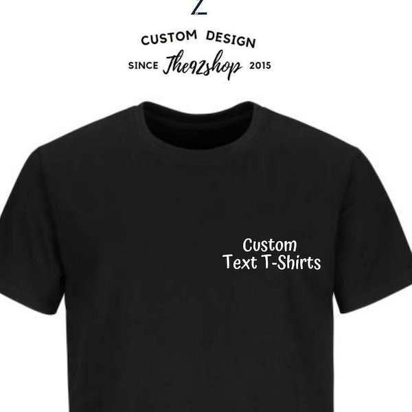 T92 Custom Embroidered T-Shirt, Short Sleeve [Personalized, Weddings, Gifts, Matching, Friends, Men's, Women's]