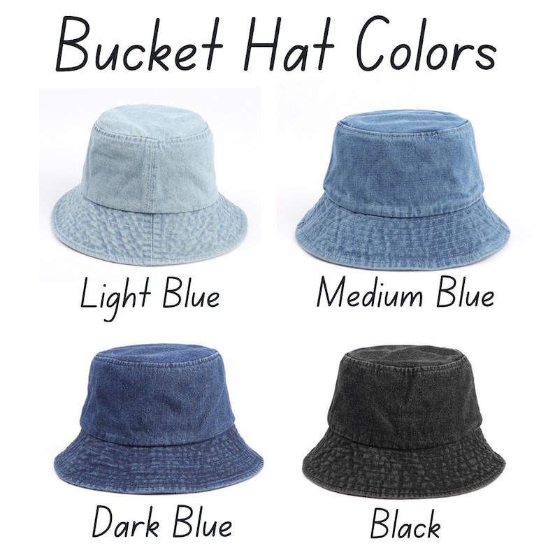 T92 Denim Bucket Hat With Choice of Your Embroidery Icon - Etsy