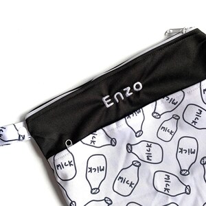 T92 Personalized Wet Bag, Cloth Diaper Wet Bag, Wet Dry Bag, Gym Bag, Eco Bag, water resistant bag zdjęcie 6