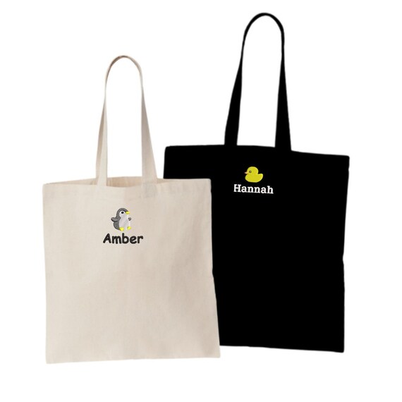 T92 Custom Name & Icon Totebag Bridesmaid bags, Wedding Bags, Bridal Pary Gifts, Personalized Handbags, Bridesmaid Gift