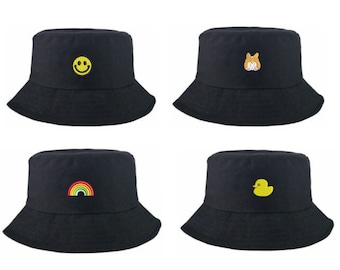 T92 Bucket Hat With Embroidery - Embroidered & Cap Color of