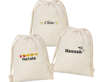 T92 Theme Personalized Embroidery Name Drawstring Pouch