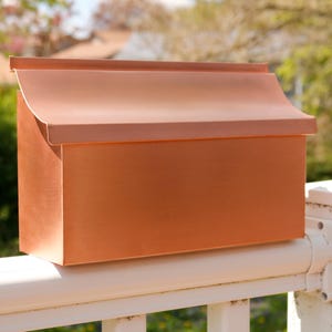 New Brushed Copper Mailbox, Wall Mount Mailbox