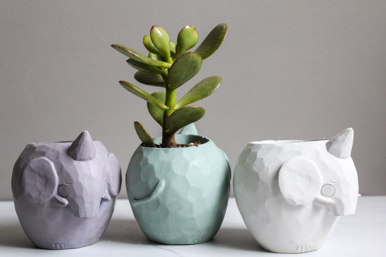 Elephant Animal Planter-Succulent Cacti Planter-Gift for Plant Animal Lover Lavender