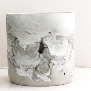 Unique Handmade Utensil Holder- Organic Modern Home Decor- Concrete Utensil Crock
