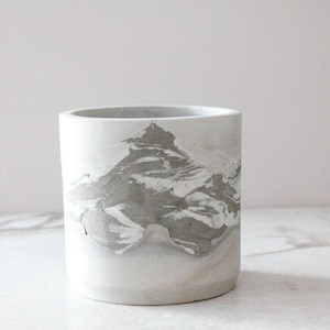 Concrete Utensil Holder- Kitchen Utensil Crock- Rustic Farmhouse Kitchen Decor Gift