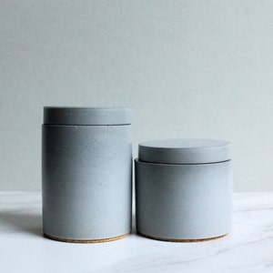 Salt Cellar Set-Concrete Pinch Jar-Modern Farmhouse Kitchen Decor-Kitchen Accessories