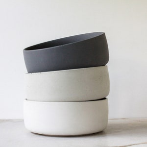 Modern Concrete Bowl- Farmhouse Home Decor- Handcrafted Fruit Bowl- Entryway Key Bowl