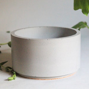 Concrete Catchall Bowl-Shallow Bonsai Planter Pot-Key Bowl