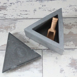 Salt Box with Lid-Concrete Salt Cellar