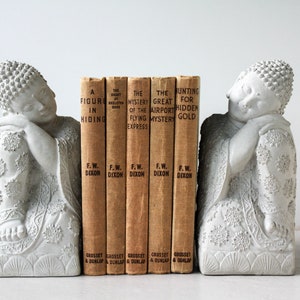 Buddha Bookends-Unique Concrete Bookends-Buddha Sculpture Statue-Zen Home Decor Gift