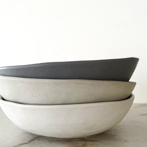 Large Decorative Bowl-Concrete Shallow Bowl-Organic Shaped Home Decor-Shop Link Below For More Great Stuff↓